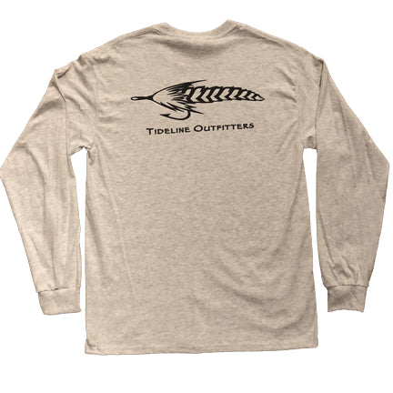 TARPON FLY LONG SLEEVE TEE - ASH