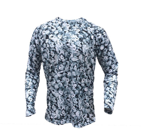 performance micro poly fishing shirts. Oyster camo beach shirt