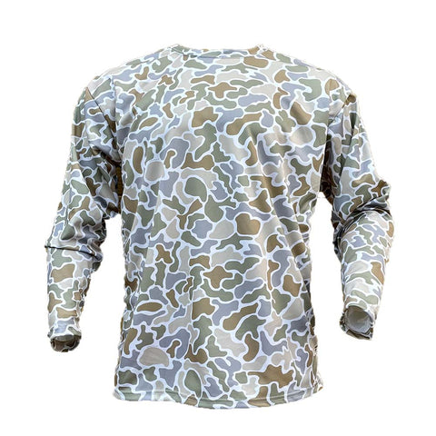 The St. Croix/Lake Murray Long Sleeve Performance Tee Camo Print